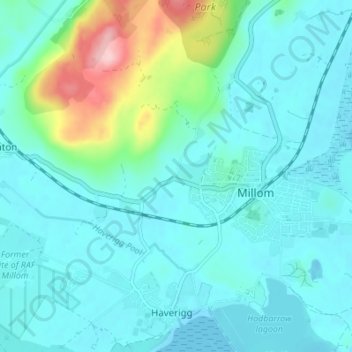 Topografische Karte Knott End, Höhe, Relief