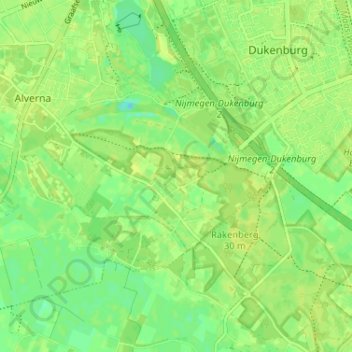 Topografische Karte Heiveld, Höhe, Relief