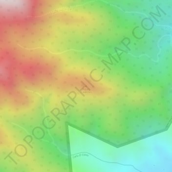 Topografische Karte Aguas Calientes, Höhe, Relief