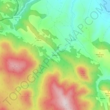 Topografische Karte Nograro, Höhe, Relief