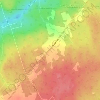 Topografische Karte LeBlancville, Höhe, Relief