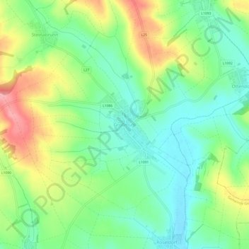 Topografische Karte Großmugl, Höhe, Relief