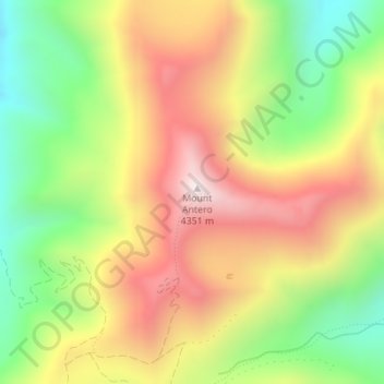 Topografische Karte Mount Antero, Höhe, Relief