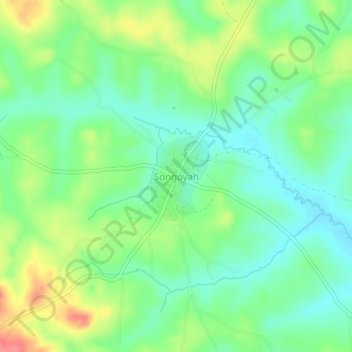Topografische Karte Songoyah, Höhe, Relief