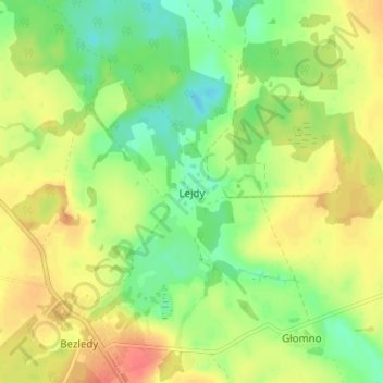 Topografische Karte Legden, Höhe, Relief