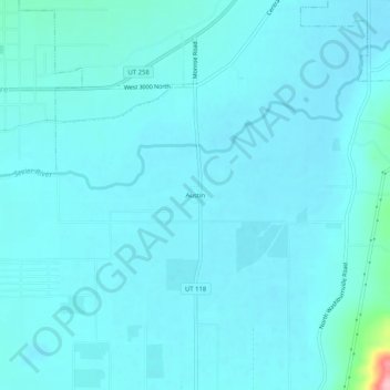 Topografische Karte Austin, Höhe, Relief