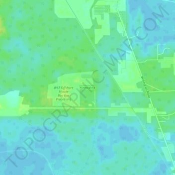 Topografische Karte Kirewakra, Höhe, Relief