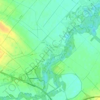 Topografische Karte Pachfurth, Höhe, Relief