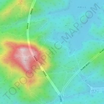 Topografische Karte 凤凰山, Höhe, Relief