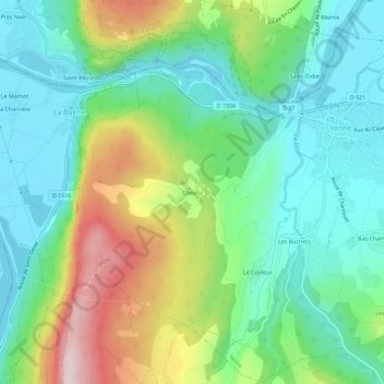 Topografische Karte Chevru, Höhe, Relief