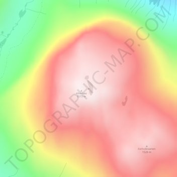 Topografische Karte Borga, Höhe, Relief