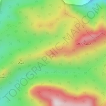 Topografische Karte Stern, Höhe, Relief