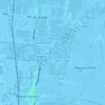 Topografische Karte Randenburg, Höhe, Relief