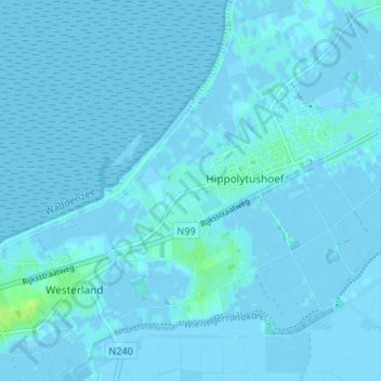 Topografische Karte Belt, Höhe, Relief