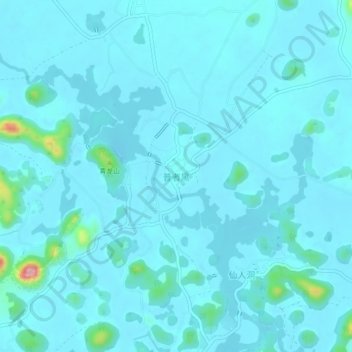 Topografische Karte 普者黑, Höhe, Relief