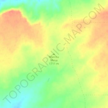 Topografische Karte Marcou Mesa, Höhe, Relief