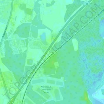 Topografische Karte O'Leary, Höhe, Relief