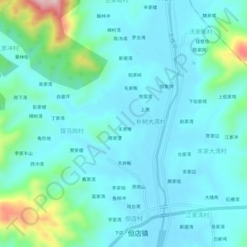 Topografische Karte 宋熊家湾, Höhe, Relief