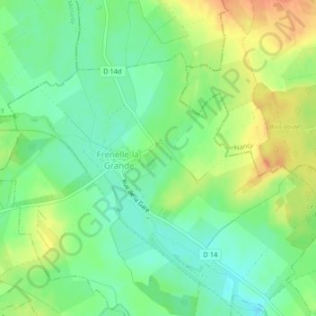 Topografische Karte Docelle, Höhe, Relief