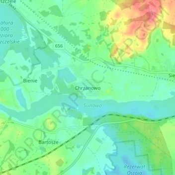 Topografische Karte Kalkofen, Höhe, Relief