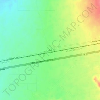 Topografische Karte Owl, Höhe, Relief