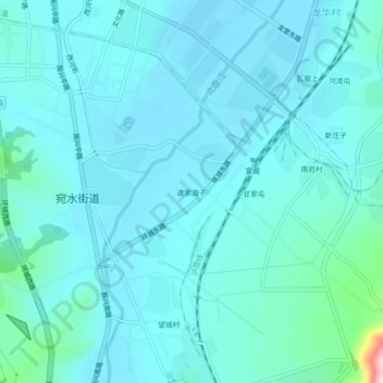 Topografische Karte 速家海子, Höhe, Relief