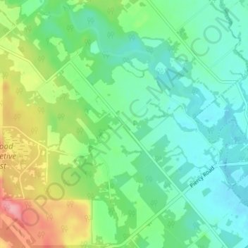 Topografische Karte Dove Creek, Höhe, Relief