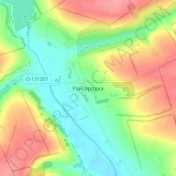 Topografische Karte Райгородка, Höhe, Relief