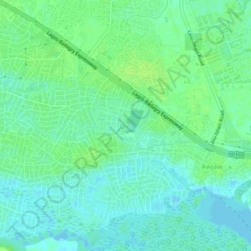 Topografische Karte Ojo, Höhe, Relief