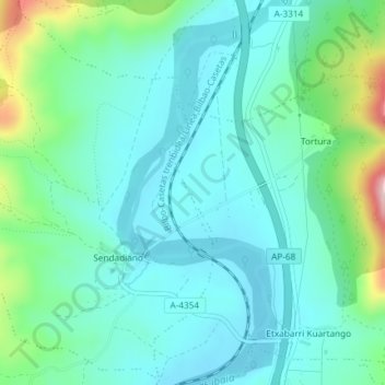 Topografische Karte Rekalde, Höhe, Relief