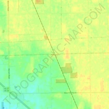 Topografische Karte Williams, Höhe, Relief