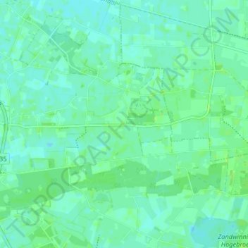 Topografische Karte Veldhoek, Höhe, Relief