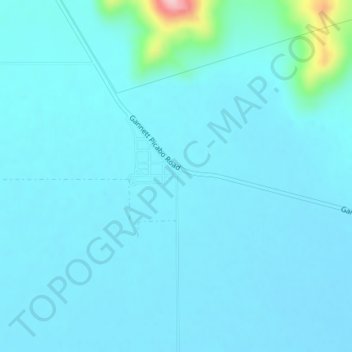 Topografische Karte Gannett, Höhe, Relief