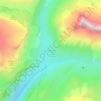 Topografische Karte Entre Deux Eaux, Höhe, Relief