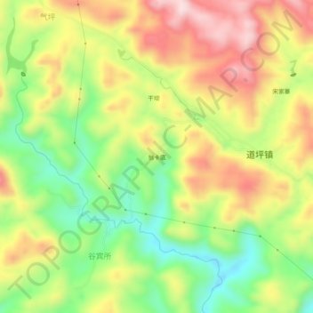 Topografische Karte 翁卡底, Höhe, Relief