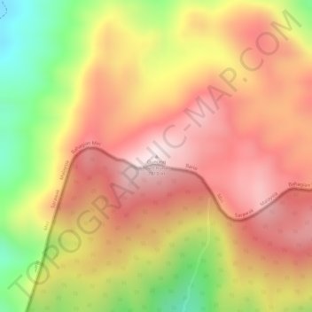 Topografische Karte Gunung Apad Runan, Höhe, Relief