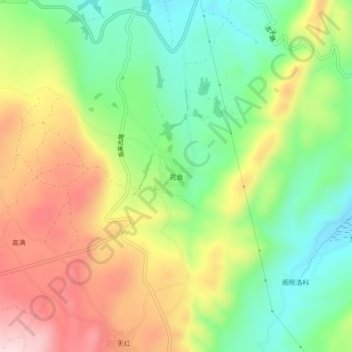 Topografische Karte 花音, Höhe, Relief