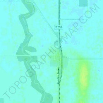 Topografische Karte Rosebery, Höhe, Relief