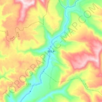 Topografische Karte 庆云乡, Höhe, Relief