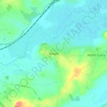 Topografische Karte Knapp, Höhe, Relief