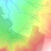 Topografische Karte Zona Veredal de Transición y Normalización ZVTN, Höhe, Relief