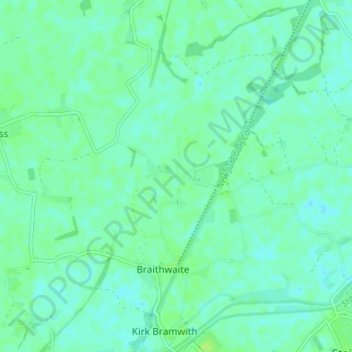Topografische Karte Kirkhouse Green, Höhe, Relief