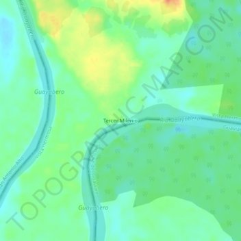 Topografische Karte Tercer Milenio, Höhe, Relief