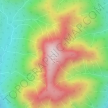 Topografische Karte Mount Sutton, Höhe, Relief