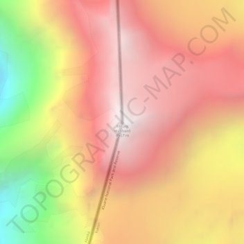 Topografische Karte Mount Hubbard, Höhe, Relief