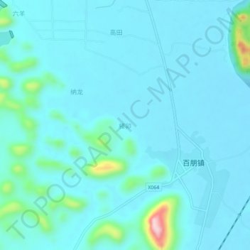 Topografische Karte 樟卯, Höhe, Relief