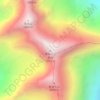 Topografische Karte 笔架山三屏峰, Höhe, Relief