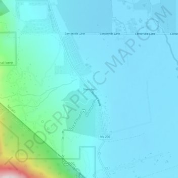 Topografische Karte Sheridan, Höhe, Relief