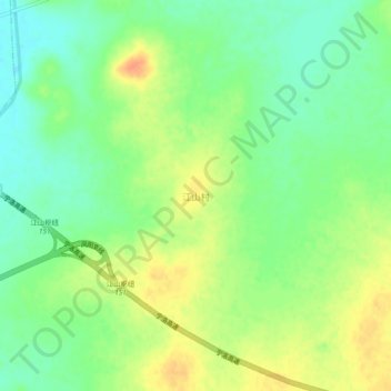 Topografische Karte 江山村, Höhe, Relief