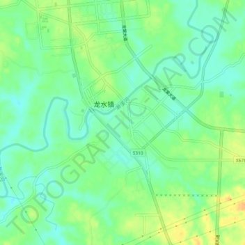 Topografische Karte 双桥区, Höhe, Relief